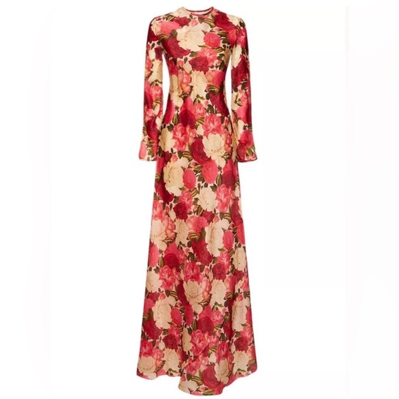 ZIMMERMANN Wonderland Floral-Print Silk Maxi Dress size 3 - Picture 2 of 4